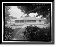 Historic Framed Print, U.S. Naval Base, Pearl Harbor, Naval Housing Area Pearl City Peninsula, House & Garage, 346 Laniwai Avenue, Pearl City, Honolulu County, HI,  17-7/8" x 21-7/8"