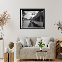 Historic Framed Print, U.S. Naval Base, Pearl Harbor, Naval Housing Area Pearl City Peninsula, House & Garage, 346 Laniwai Avenue, Pearl City, Honolulu County, HI - 2,  17-7/8" x 21-7/8"