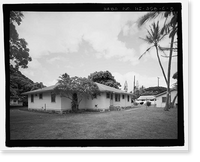 Historic Framed Print, U.S. Naval Base, Pearl Harbor, Naval Housing Area Pearl City Peninsula, House & Garage, 346 Laniwai Avenue, Pearl City, Honolulu County, HI - 3,  17-7/8" x 21-7/8"