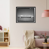 Historic Framed Print, U.S. Naval Base, Pearl Harbor, Seaplane Hangar, Lexington Boulevard west of Gannet Street, Pearl City, Honolulu County, HI - 3,  17-7/8" x 21-7/8"