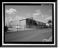 Historic Framed Print, U.S. Naval Base, Pearl Harbor, Army Hangar, Wasp Boulevard at north intersection with Ranger Loop, Pearl City, Honolulu County, HI - 3,  17-7/8" x 21-7/8"