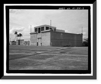 Historic Framed Print, U.S. Naval Base, Pearl Harbor, Engine Test Building, Southeast of Wasp Boulevard, Pearl City, Honolulu County, HI - 2,  17-7/8" x 21-7/8"