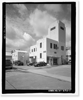 Historic Framed Print, U.S. Naval Base, Pearl Harbor, Fire Station, Liscome Bay Street near Hornet Avenue, Pearl City, Honolulu County, HI,  17-7/8" x 21-7/8"