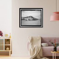 Historic Framed Print, U.S. Naval Base, Pearl Harbor, Storehouse, Liscome Bay Street betweeen Gannet Street & Lexington Boulevard, Pearl City, Honolulu County, HI,  17-7/8" x 21-7/8"