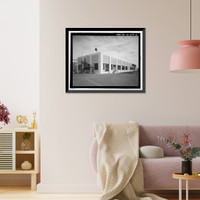Historic Framed Print, U.S. Naval Base, Pearl Harbor, Storehouse, Liscome Bay Street betweeen Gannet Street & Lexington Boulevard, Pearl City, Honolulu County, HI - 2,  17-7/8" x 21-7/8"