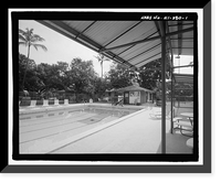 Historic Framed Print, U.S. Naval Base, Pearl Harbor, Officers' Swimming Pool, Saratoga Boulevard between Princeton Place & Lexington Boulevard, Pearl City, Honolulu County, HI,  17-7/8" x 21-7/8"