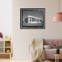 Historic Framed Print, U.S. Naval Base, Pearl Harbor, Fleet Air Base Dispensary, Hornet Avenue between Essex & Enterprise Streets, Pearl City, Honolulu County, HI - 4,  17-7/8" x 21-7/8"