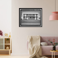 Historic Framed Print, U.S. Naval Base, Pearl Harbor, Fleet Air Base Dispensary, Hornet Avenue between Essex & Enterprise Streets, Pearl City, Honolulu County, HI - 5,  17-7/8" x 21-7/8"