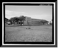 Historic Framed Print, U.S. Naval Base, Pearl Harbor, Bachelor Officers' Quarters, Saratoga Boulevard between Hancock Avenue & Yorktown Boulevard, Pearl City, Honolulu County, HI,  17-7/8" x 21-7/8"