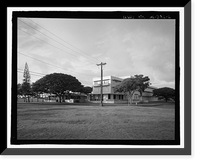 Historic Framed Print, U.S. Naval Base, Pearl Harbor, Bachelor Officers' Quarters, Saratoga Boulevard between Hancock Avenue & Yorktown Boulevard, Pearl City, Honolulu County, HI - 2,  17-7/8" x 21-7/8"