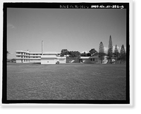 Historic Framed Print, U.S. Naval Base, Pearl Harbor, Bachelor Officers' Quarters, Saratoga Boulevard between Hancock Avenue & Yorktown Boulevard, Pearl City, Honolulu County, HI - 6,  17-7/8" x 21-7/8"
