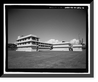 Historic Framed Print, U.S. Naval Base, Pearl Harbor, Bachelor Officers' Quarters, Saratoga Boulevard between Hancock Avenue & Yorktown Boulevard, Pearl City, Honolulu County, HI - 7,  17-7/8" x 21-7/8"
