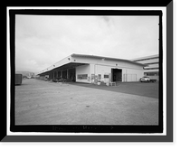 Historic Framed Print, U.S. Naval Base, Pearl Harbor, Waterfront Transit Shed, Corner of Gaffney Street & Astoria Avenue along Wharf K11, Pearl City, Honolulu County, HI - 4,  17-7/8" x 21-7/8"