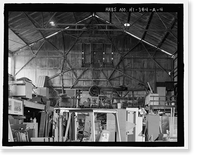 Historic Framed Print, Ewa Plantation Company Industrial Center, Sugar Warehouse, Honouliuli Plain, near intersection of Renton Road & Park Row, Ewa, Honolulu County, HI - 4,  17-7/8" x 21-7/8"