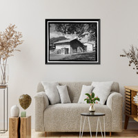 Historic Framed Print, Ewa Plantation Company Industrial Center, Building Covering Cane Car Repair Pit, Honouliuli Plain, near intersection of Renton Road & Park Row, Ewa, Honolulu County, HI,  17-7/8" x 21-7/8"