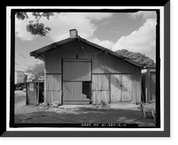 Historic Framed Print, Ewa Plantation Company Industrial Center, Building Covering Cane Car Repair Pit, Honouliuli Plain, near intersection of Renton Road & Park Row, Ewa, Honolulu County, HI - 2,  17-7/8" x 21-7/8"