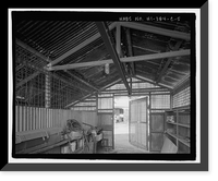 Historic Framed Print, Ewa Plantation Company Industrial Center, Building Covering Cane Car Repair Pit, Honouliuli Plain, near intersection of Renton Road & Park Row, Ewa, Honolulu County, HI - 5,  17-7/8" x 21-7/8"