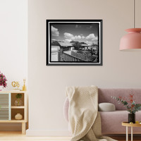 Historic Framed Print, Ewa Plantation Company Industrial Center, Lumber Shed, Honouliuli Plain, near intersection of Renton Road & Park Row, Ewa, Honolulu County, HI,  17-7/8" x 21-7/8"