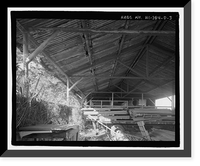 Historic Framed Print, Ewa Plantation Company Industrial Center, Lumber Shed, Honouliuli Plain, near intersection of Renton Road & Park Row, Ewa, Honolulu County, HI - 3,  17-7/8" x 21-7/8"