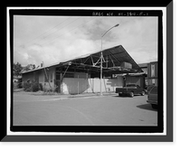 Historic Framed Print, Ewa Plantation Company Industrial Center, Garage & Service Station, Honouliuli Plain, near intersection of Renton Road & Park Row, Ewa, Honolulu County, HI,  17-7/8" x 21-7/8"