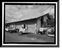Historic Framed Print, Ewa Plantation Company Industrial Center, Garage & Service Station, Honouliuli Plain, near intersection of Renton Road & Park Row, Ewa, Honolulu County, HI - 2,  17-7/8" x 21-7/8"