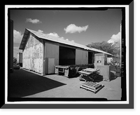 Historic Framed Print, Ewa Plantation Company Industrial Center, Storehouse, Honouliuli Plain, near intersection of Renton Road & Park Row, Ewa, Honolulu County, HI,  17-7/8" x 21-7/8"