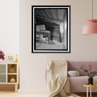 Historic Framed Print, Ewa Plantation Company Industrial Center, Bagasse Storage Warehouse, Honouliuli Plain, near intersection of Renton Road & Park Row, Ewa, Honolulu County, HI - 9,  17-7/8" x 21-7/8"