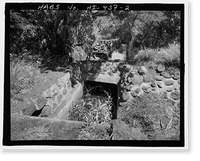 Historic Framed Print, Pioneer Mill Company, Upper Lahaina Pump Ditch & Makila Reservoir Ditch, Land of Launiupoko, Lahaina, Maui County, HI - 2,  17-7/8" x 21-7/8"