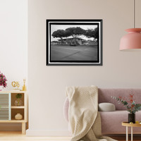 Historic Framed Print, U.S. Naval Base, Pearl Harbor, Post Office, Pearl Harbor Boulevard near Willamette Street, Pearl City, Honolulu County, HI,  17-7/8" x 21-7/8"