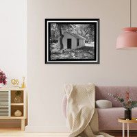 Historic Framed Print, Faraway Ranch, Office-Garage, Willcox vicinity, Cochise County, AZ,  17-7/8" x 21-7/8"