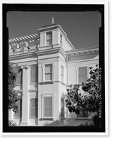 Historic Framed Print, Mare Island Naval Shipyard, Commandant's Quarters, Walnut Avenue, west side near Eighth Street, Vallejo, Solano County, CA,  17-7/8" x 21-7/8"