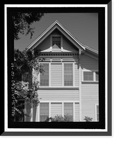 Historic Framed Print, Mare Island Naval Shipyard, Quarters M2, Preston Street, south side adjacent to Marine Parade Grounds, Vallejo, Solano County, CA,  17-7/8" x 21-7/8"