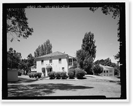 Historic Framed Print, Mare Island Naval Shipyard, Wilderman Hall, Johnson Lane, north side adjacent to (south of) Hospital Complex, Vallejo, Solano County, CA,  17-7/8" x 21-7/8"