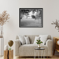 Historic Framed Print, Mare Island Naval Shipyard, Wilderman Hall, Johnson Lane, north side adjacent to (south of) Hospital Complex, Vallejo, Solano County, CA,  17-7/8" x 21-7/8"