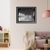 Historic Framed Print, Roosevelt Base, Auditorium-Gymnasium, West Virginia Street between Richardson & Reeves A, Long Beach, Los Angeles County, CA,  17-7/8" x 21-7/8"