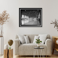 Historic Framed Print, Roosevelt Base, Auditorium-Gymnasium, West Virginia Street between Richardson & Reeves A, Long Beach, Los Angeles County, CA,  17-7/8" x 21-7/8"