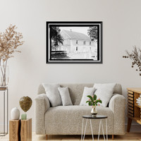 Historic Framed Print, Old Barratt's Chapel (Methodist), Route 113, Frederica vicinity, Kent County, DE,  17-7/8" x 21-7/8"