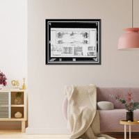 Historic Framed Print, Horse Mesa Dam, Salt River, 65 miles East of Phoenix, Phoenix vicinity, Maricopa County, AZ,  17-7/8" x 21-7/8"