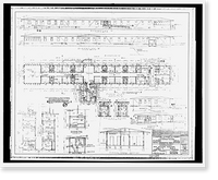 Historic Framed Print, Naval Ordnance Test Station Inyokern, Dispensary, Main Site, Lauritsen Road at McIntyre Street, Ridgecrest vicinity, Kern County, CA - 5,  17-7/8" x 21-7/8"