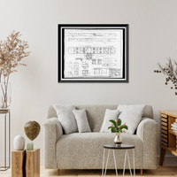 Historic Framed Print, Naval Ordnance Test Station Inyokern, Dispensary, Main Site, Lauritsen Road at McIntyre Street, Ridgecrest vicinity, Kern County, CA - 5,  17-7/8" x 21-7/8"