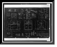 Historic Framed Print, Hamilton Field, Fire Station & Guard House, Southwest corner of Seventh Street & Hangar Avenue, Novato, Marin County, CA,  17-7/8" x 21-7/8"