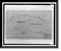 Historic Framed Print, Hamilton Field, Base Railroad Spur, State Access Road to Industrial Area on Second Str, Novato, Marin County, CA,  17-7/8" x 21-7/8"