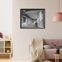 Historic Framed Print, Sainsevain Property, Bullock House, 14804 Summit Avenue, Fontana, San Bernardino County, CA - 5,  17-7/8" x 21-7/8"