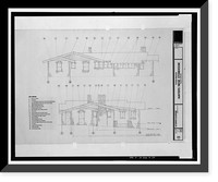 Historic Framed Print, Sainsevain Property, Bullock House, 14804 Summit Avenue, Fontana, San Bernardino County, CA - 6,  17-7/8" x 21-7/8"