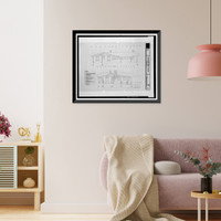 Historic Framed Print, Sainsevain Property, Bullock House, 14804 Summit Avenue, Fontana, San Bernardino County, CA - 6,  17-7/8" x 21-7/8"