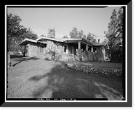 Historic Framed Print, Sainsevain Property, Bullock House, 14804 Summit Avenue, Fontana, San Bernardino County, CA - 6,  17-7/8" x 21-7/8"