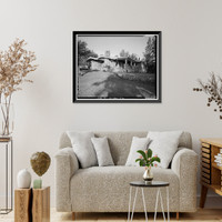 Historic Framed Print, Sainsevain Property, Bullock House, 14804 Summit Avenue, Fontana, San Bernardino County, CA - 6,  17-7/8" x 21-7/8"