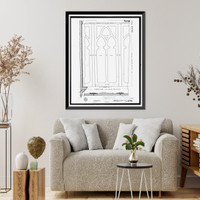 Historic Framed Print, Mare Island Naval Shipyard, St. Peter's Chapel, Walnut Street & Cedar Parkway, Vallejo, Solano County, CA - 5,  17-7/8" x 21-7/8"