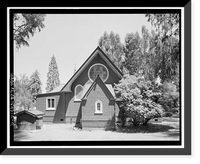 Historic Framed Print, Mare Island Naval Shipyard, St. Peter's Chapel, Walnut Street & Cedar Parkway, Vallejo, Solano County, CA - 5,  17-7/8" x 21-7/8"