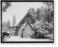 Historic Framed Print, Mare Island Naval Shipyard, St. Peter's Chapel, Walnut Street & Cedar Parkway, Vallejo, Solano County, CA - 5,  17-7/8" x 21-7/8"